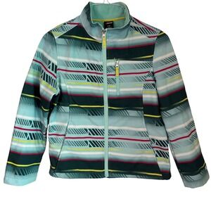 Mountain‎ Expedition Kids XL (14-16) Softshell Jacket Full Zip Striped Fall Warm